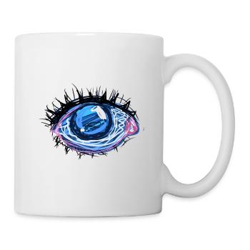 eye symbol consciousness dream blue - Mug - white - Right