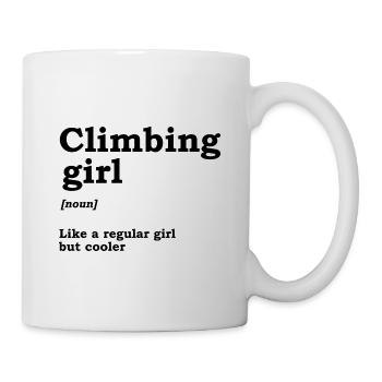 Climbing Girl Definition Noun Mountaineer Climber - Tasse - Weiß - Rechts