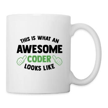 This Is What An Awesome Coder Looks Like Programmi - Tasse - Weiß - Rechts