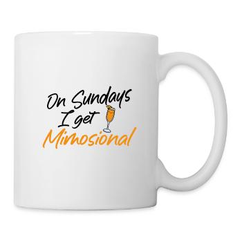 On Sunday I Get Mimosional Brunch Shirt - Tasse - Weiß - Rechts