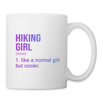 Hiking Girl Noun Definition Hiking Hiker Mountaine - Tasse - Weiß - Rechts