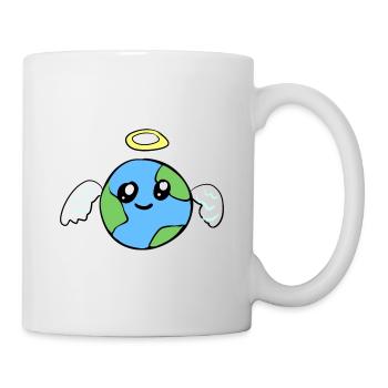 Engel Erde Welt Flügel Frieden - Tasse - Weiß - Rechts