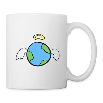 Engel Erde Welt Friedlich nett symbol - Tasse - Weiß - Rechts