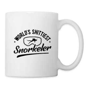 World's Shittiest Snorkeler Scuba Diver Diving Sno - Tasse - Weiß - Rechts