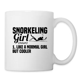 Snorkeling Girl Noun Definition Diver Scuba Diving - Tasse - Weiß - Rechts