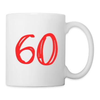 60 YEARS. 60TH ANNIVERSARY. BIRTHDAY 60 YEARS. 60 - Mug - white - Right
