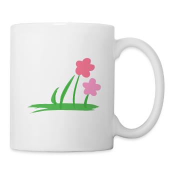 two flowers natural symbol - Mug - white - Right