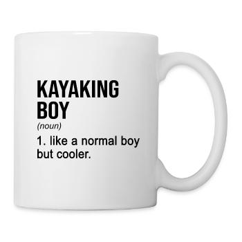 Kayaking Boy Like A Regular Boy But Cooler Kayak C - Tasse - Weiß - Rechts