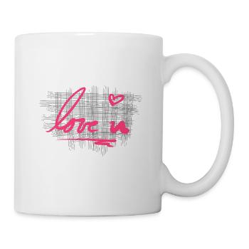 Crosses Pattern I love your heart - Mug - white - Right