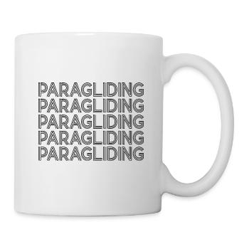 Retro Graphic Paragliding Paraglider Parachute Sky - Tasse - Weiß - Rechts