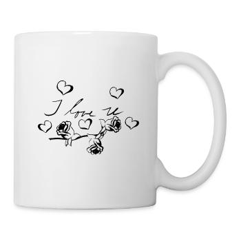 Je t’aime cœur coeur - Mug blanc - blanc - Droite