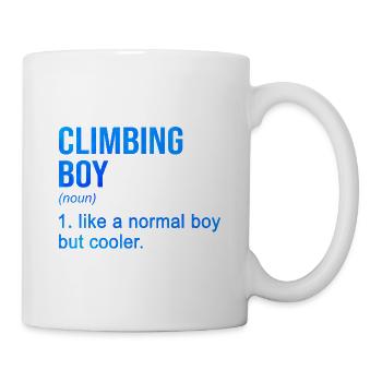 Climbing Boy Like A Normal Boy But Cooler Rock Bou - Tasse - Weiß - Rechts