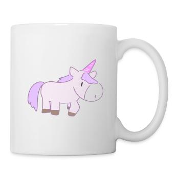 Licorne Animal Symbol Cartoon rose - Mug blanc - blanc - Droite