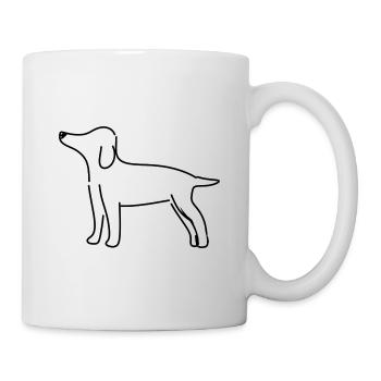 Hund Symbol Tier Haustier cartoon - Tasse - Weiß - Rechts