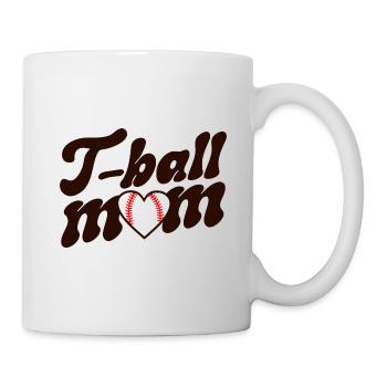 Retro Maman Joueuse De T-Ball Fan De Baseball - Mug blanc - blanc - Droite