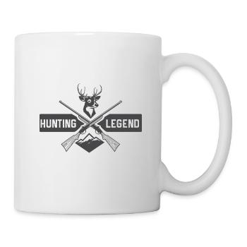 Jagen Jagdspruch & Jäger Geschenkidee - Tasse - Weiß - Rechts