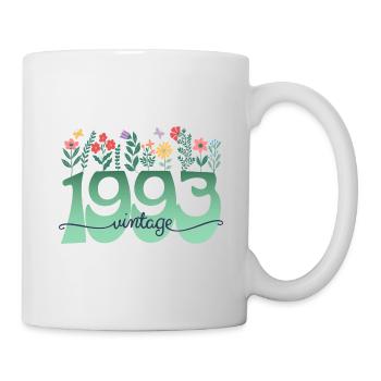 Motif Fleurs 1993 Fête Anniversaire Femme 30 Ans - Mug blanc - blanc - Droite