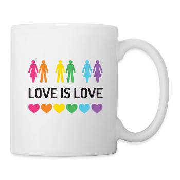 Mois de la fierté LGBT - Love is Love - Mug blanc - blanc - Droite