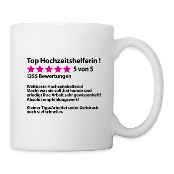 Hochzeitshelferin Dankeschön Danke Hochzeit Helfer - Tasse - Weiß - Rechts