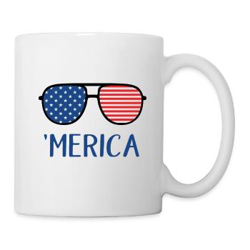 4. Juli Amerika - Tasse - Weiß - Rechts