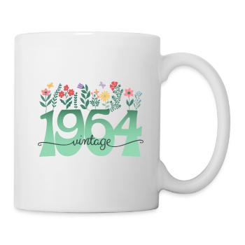 Motif Fleurs 1964 Fête Anniversaire Femme 60 Ans - Mug blanc - blanc - Droite