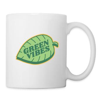 Vibrations vertes - Mug blanc - blanc - Droite