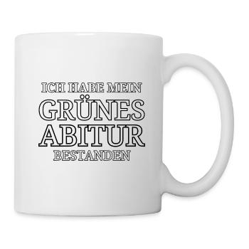 Ich Habe Mein Grünes Abitur Bestanden Jagdschein - Tasse - Weiß - Rechts