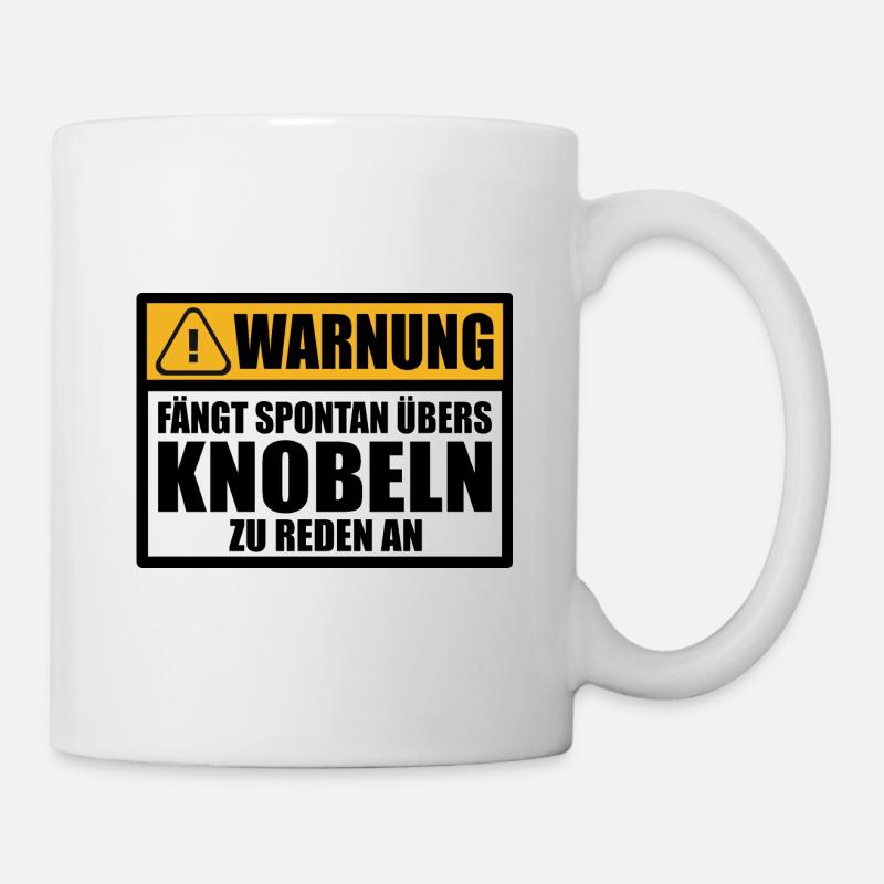 Knobelfreunde Knobeln Lustige Sprüche mit Spruch - Tasse - Weiß