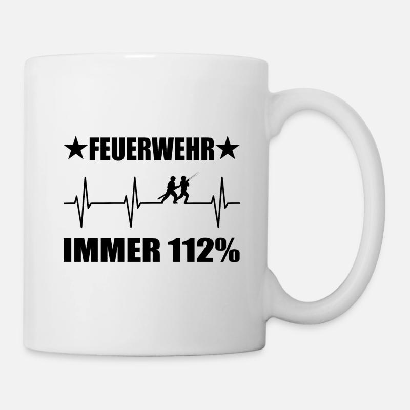 Feuerwehr - Tasse - Weiß