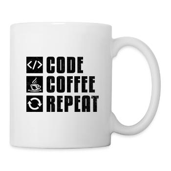 Café Codage Programmeur Codeur Développeur Nerd Coff - Mug blanc - blanc - Droite