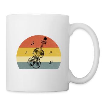 Rétro Violon Instrument Violoniste Violon Violon - Mug blanc - blanc - Droite