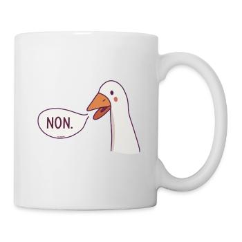 L'oie qui dit non - Mug blanc - blanc - Droite