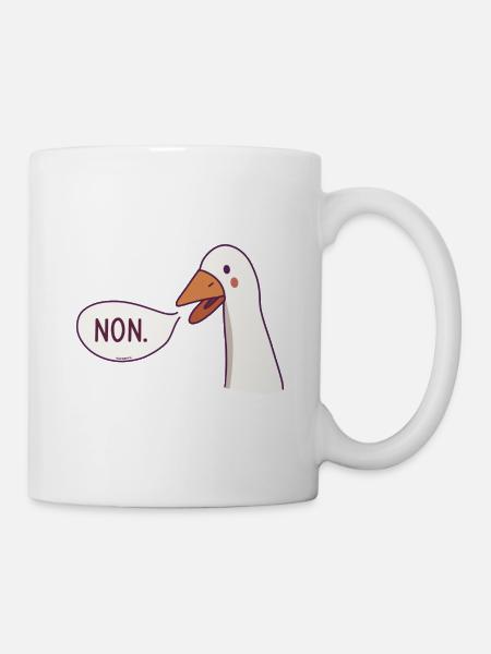 The Goose Who Says No - Mug - white