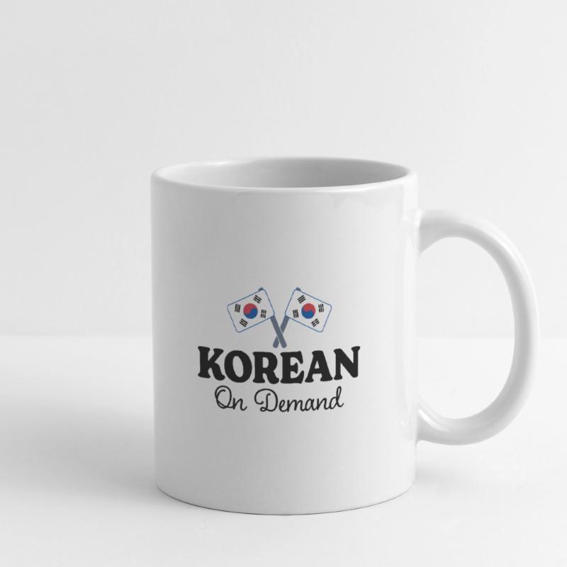 Coréen Sur Demande Interprète Coréen Mug blanc