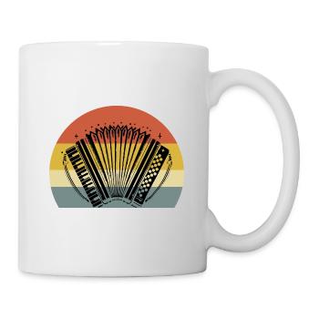Retro Accordion Instrument Accordions Accordionist - Mug - white - Right