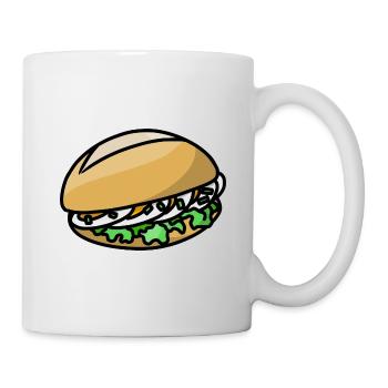 Délicieuse salade de nems Cuisine de rue allemande - Mug blanc - blanc - Droite