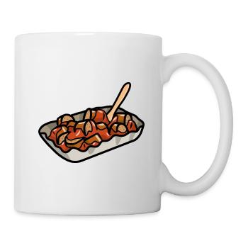 Lecker Currywurst Wurst Ketchup Cuisine de rue allemande - Mug blanc - blanc - Droite