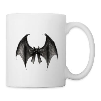 Elegantes Halloween Bat Bow Shirt - Bow Bat Style - Tasse - Weiß - Rechts