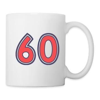 60. 60 ANS. 60e ANNIVERSAIRE. ANNIVERSAIRE 60 ANS. - Mug blanc - blanc - Droite