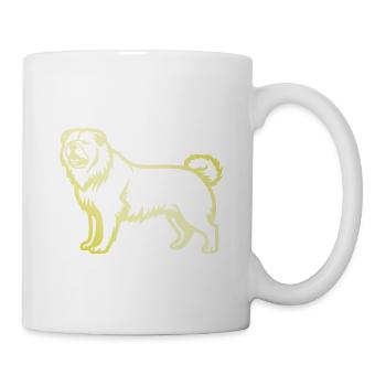 Chow Chow Silhouette de chien - Mug blanc - blanc - Droite