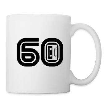 60 Retro Musik 60er - Tasse - Weiß - Rechts