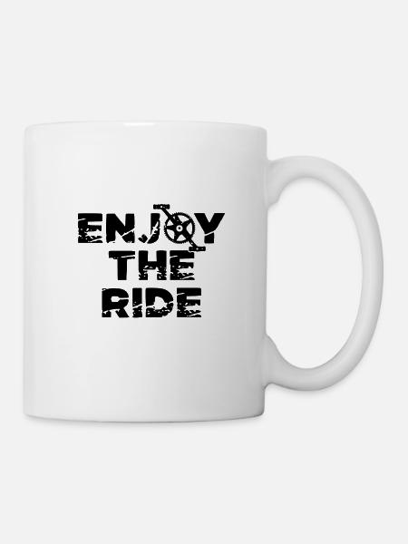 Enjoy The Ride Fahrrad - Tasse - Weiß