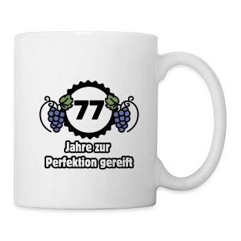 77th birthday - 77 years matured to perfection - Mug - white - Right