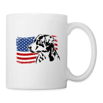 Appenzeller Sennenhund US Amerika Fahne Wilsigns - Tasse - Weiß - Rechts