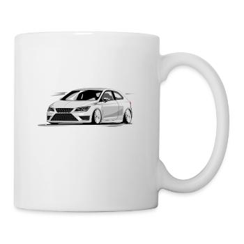 Leon de la fr, faible, profond, Stanced, Cupra - Mug blanc - blanc - Droite