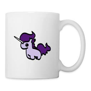 licorne douce violet - Mug blanc - blanc - Droite