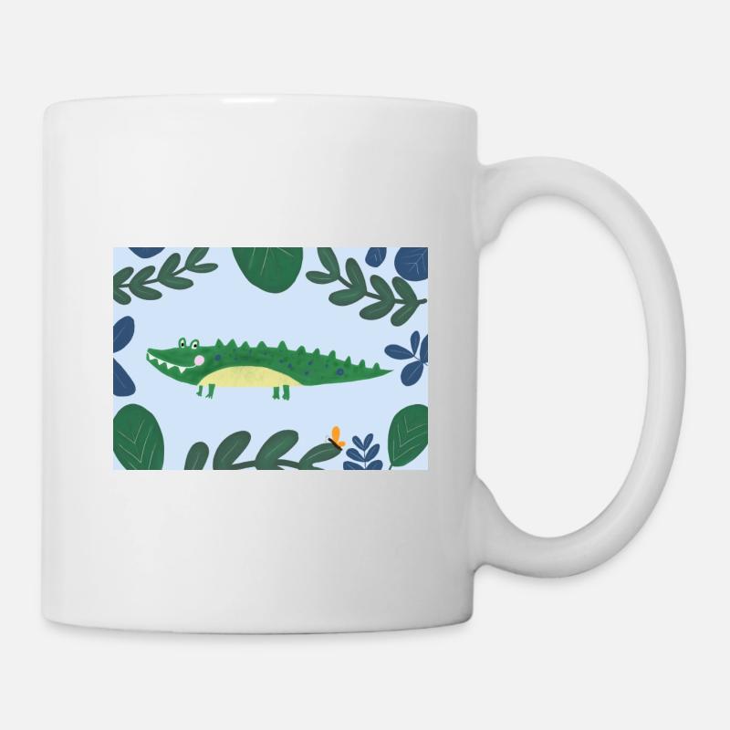 Krokodil - Tasse - Weiß