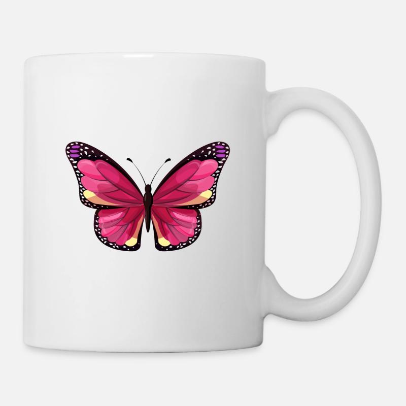 papillon - Mug blanc - blanc