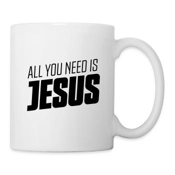 jesus saying faith - Mug - white - Right