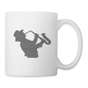 Saxofonspieler / Raster - Tasse - Weiß - Rechts